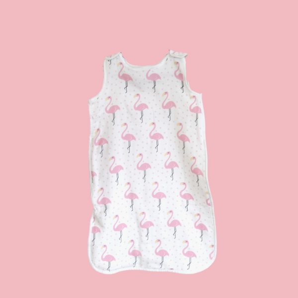 Mother'sMılk Pembe Flamingo Desenli Müslin Uyku Tulumu